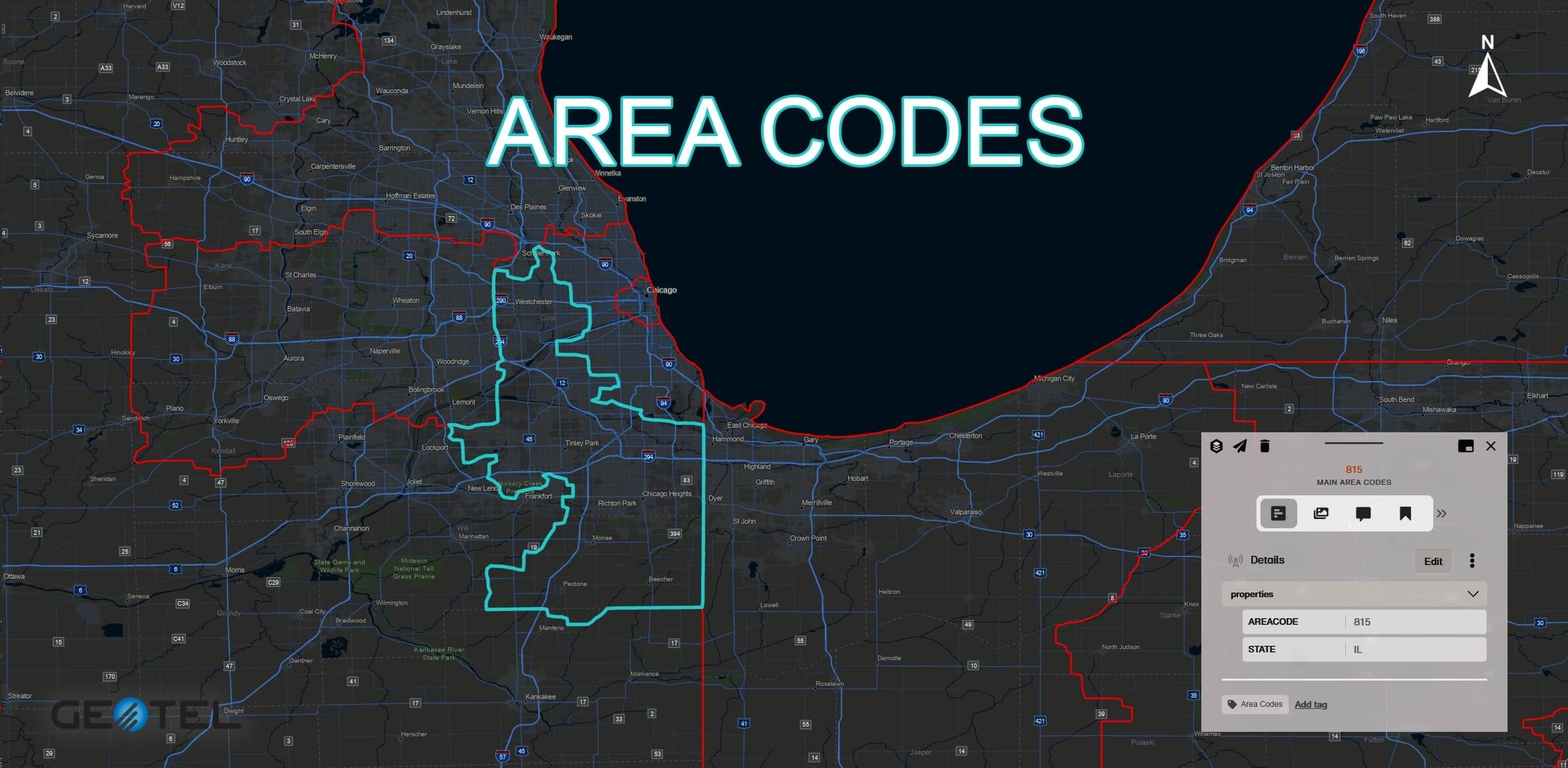 Area Code Boundaries Image